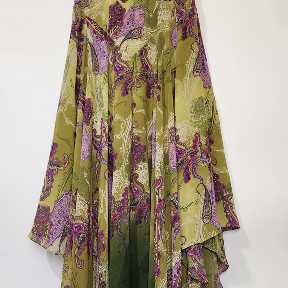 Vintage green beaded fairycore forest moss green whimsical dress - Picture 10 of 12